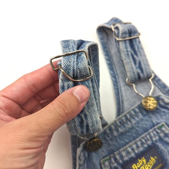 Vintage Oshkosh Baby Bgosh Overalls Children's Sz 24m Classic Denim - Picture 3 of 5
